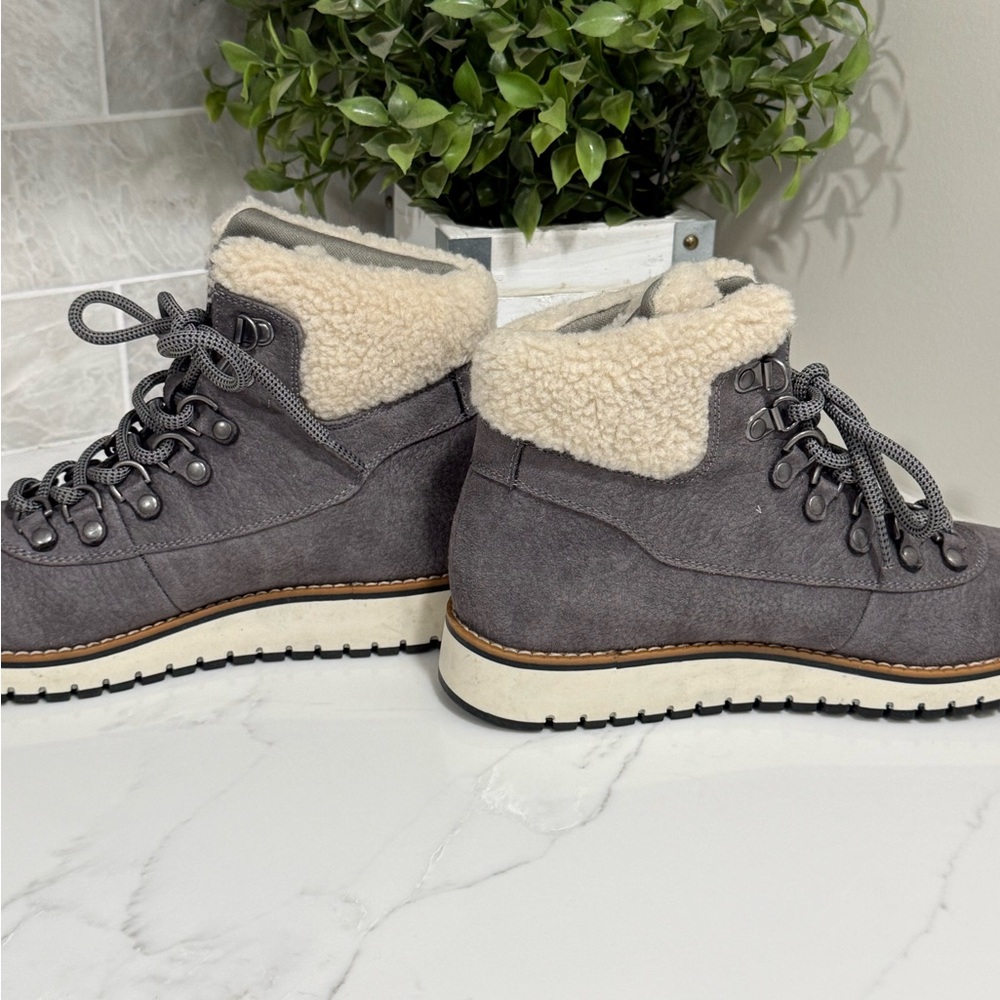 💙2 for $12 White Mountain Cozy Boots winter ankle booties Gray Like New - Picture 7 of 10